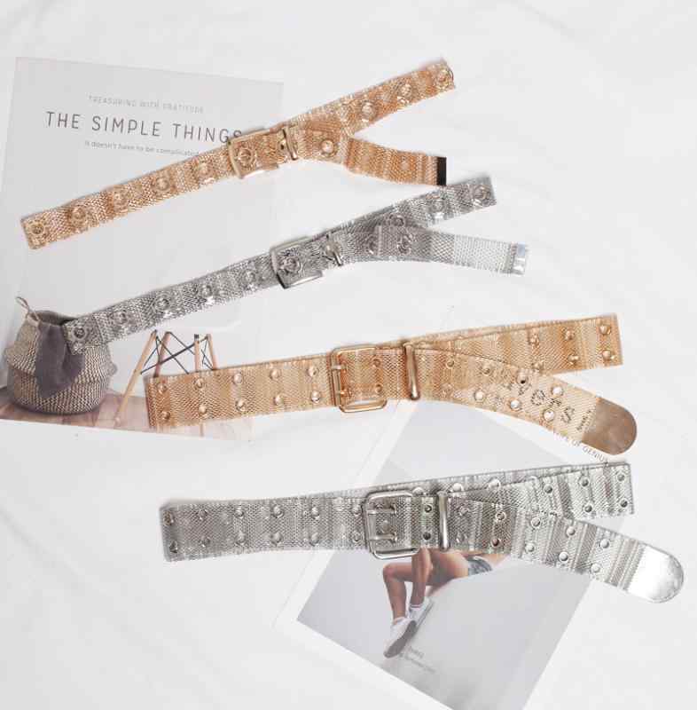 ウエストマークベルト レディース シンプル メタル 万能 幅広 ゴールド シルバー ワンピース ドレス フ..