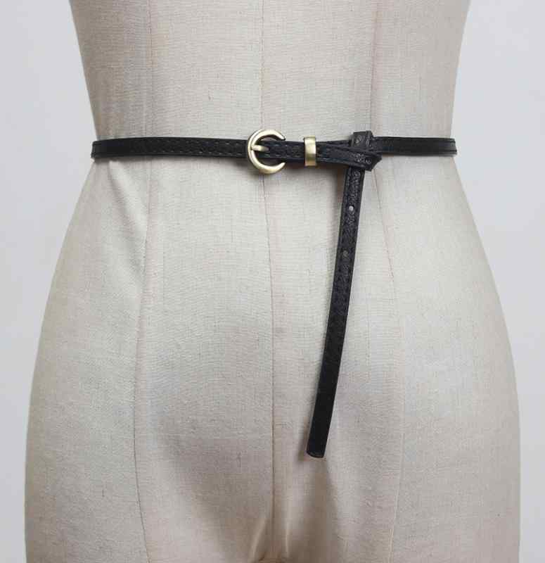 ベルト レディース フェイクレザー シンプル 細身 ウエストベルト Oリング 結び目デザイン 着回し ワン..