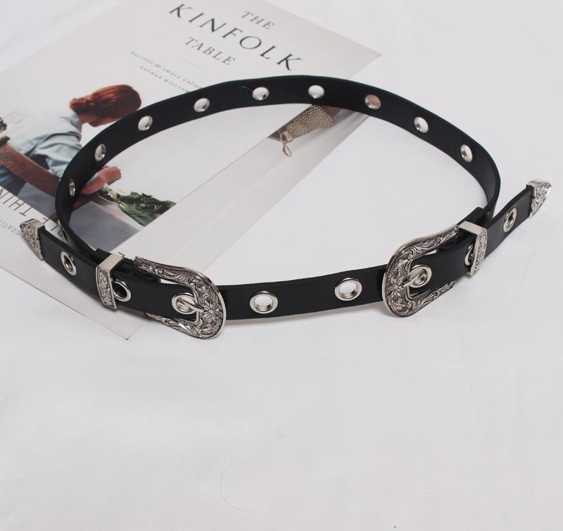 ベルト レディース 細身 装飾 合皮 ブラック 韓国風 おしゃれ トレンド 万能 スーツ ジャケット スカート ワンピース ウエストマーク オールシーズン