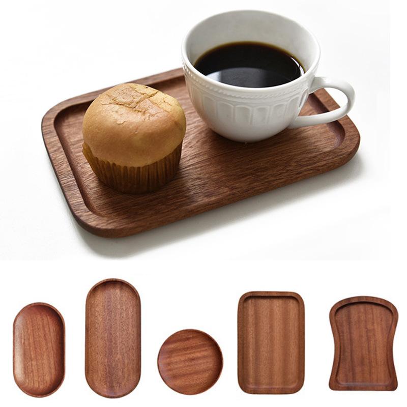 木製トレイ 天然木 無垢材 高見え インスタ映え おしゃれ 北欧風 カフェ風 レトロ フルーツ デザート おやつ 食事用プレート 家庭用 来客 おもてなし 多機能 飾り棚