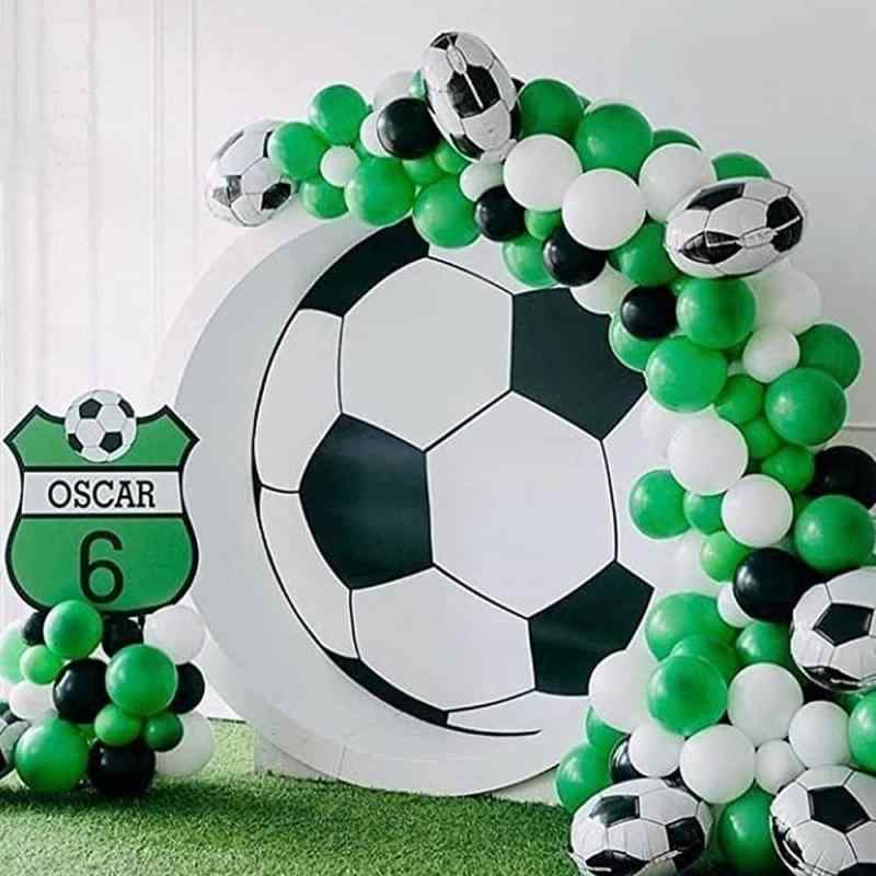 気球 サッカーボール プリント セット 厚手 ラテックス製 運動会 体育祭 入学式 卒業式 誕生日 パーティー イベント お祝い 装飾 飾り付け ホワイト グリーン ブラック 3色