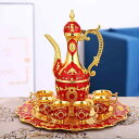 酒器セット ヨーロピアン 宮廷風 アンティーク調 豪華絢爛 高級感 上品 酒壺 酒杯 トレイ 亜鉛合金製 8点セット ゴールド シルバー ブロンズ 多彩カラー ...