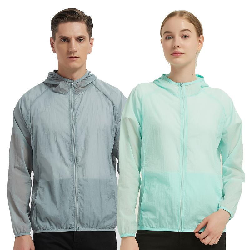 Rain Wear - UVカット パーカー 男女兼用 ビッグサイズ 軽量 薄手 速乾 吸湿速乾 通気性 防風 冷房対策 日よけ アウトドア サイクリング 春夏