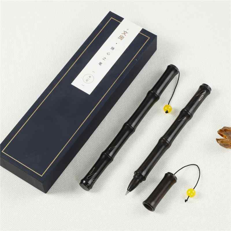 ボールペン 高級感 紅木製 中国風 ビジネス ジェルボールペン 0.5mm 細字 ステンレスペン先 ギフト 贈..