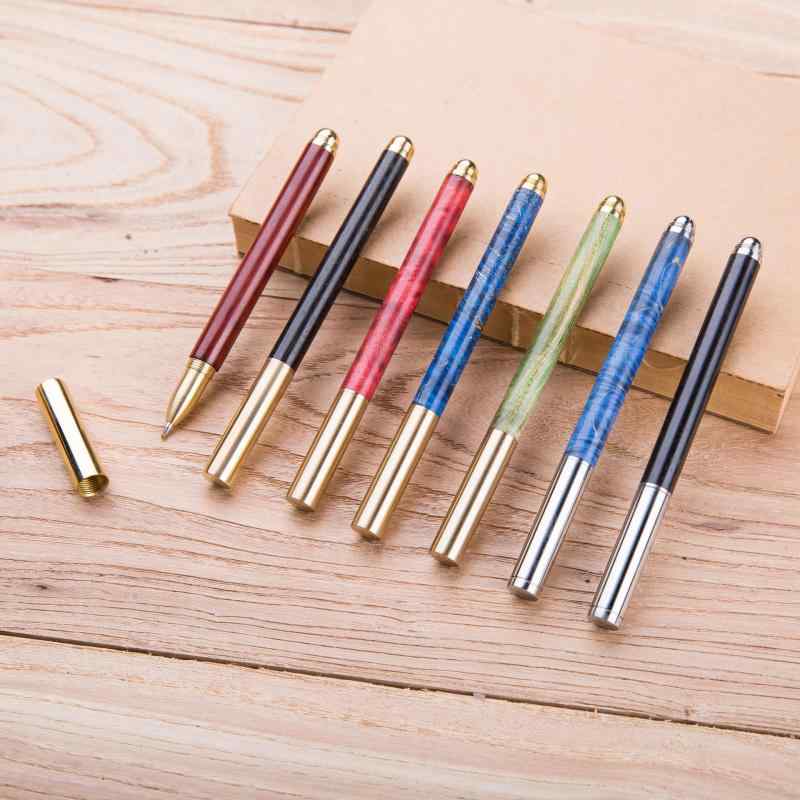 ボールペン 高級感 上品 中国風 おしゃれ 真鍮 木軸 黒インク 0.5mm 細字 ギフトボックス 贈り物 ビジ..