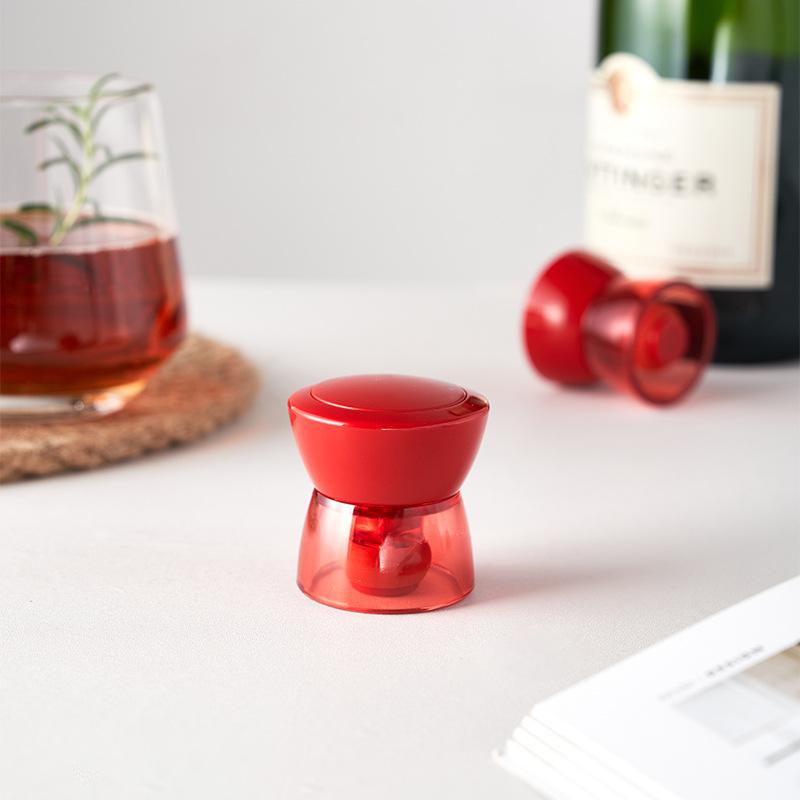 ワイン栓 真空密閉 回転式 漏れ防止 家庭用 ワインボトルストッパー 開栓後 鮮度保持 飲み残しワイン 保存用 ブラック ワインキャップ