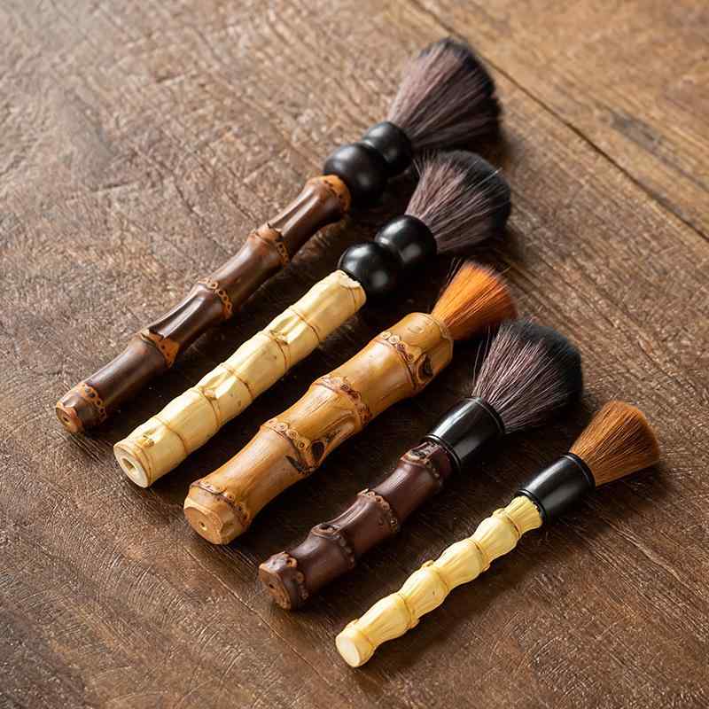 茶道具 中国風 レトロ調 竹製 ミニ 茶壺養壺用お手入れ具 茶盤洗浄クリーナー ショートハンドル コンパ..