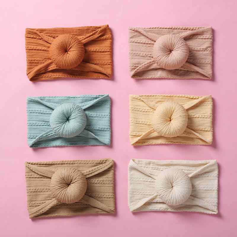 ヘアバンド ベビー キッズ 超柔らかナイロン ワイド ジャガード織り ドーナツ型 赤ちゃん ヘアアクセサリー 出産祝い プレゼント 多色展開 34カラー