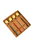 カトラリー スプーン 高品質 ステンレス製 錆びにくい 光沢仕上げ 軽量 おしゃれ 上品 エレガント 丸型ヘッド コーヒー 紅茶 デザート ティータイム 4本セ...