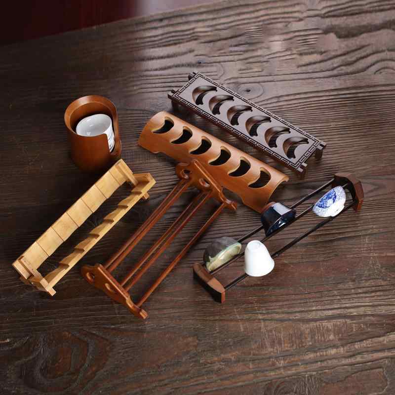 カップスタンド 竹製 水切りラック 収納 乾燥 折りたたみ ポータブル 茶器 湯呑み コップ マグカップ ..