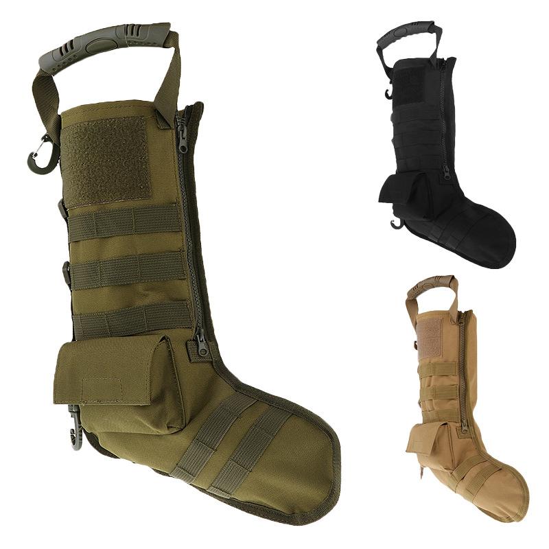 クリスマスソックス 男女兼用 MOLLEシステム対応 吊り下げ式 ウォールポケット タクティカル ミリタリ..