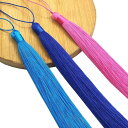 タッセル 接触冷感 防シワ 約20cm ポリエステル糸 DIY 手芸材料 ハンドメイド資材 ヘアアクセサリー イヤリング キーホルダー バッグ用 扇子 しおり チャイナドレス インテリア装飾(x2)