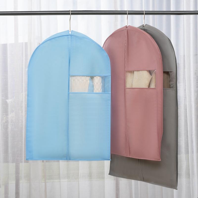 衣類カバー 立体型 透明 不織布 通気性 防塵 ロング丈対応 スーツ コート ジャケット 洋服 ドレス 和服 保管 収納 クローゼット 押入れ 旅行 出張 ガー...