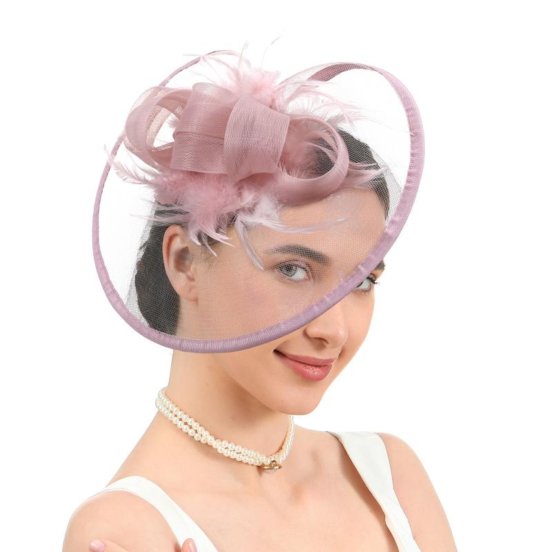 ヘッドドレス レディース 欧米風 レトロ ヴィンテージ ファシネーター ミニハット チュール付き ヘアク..