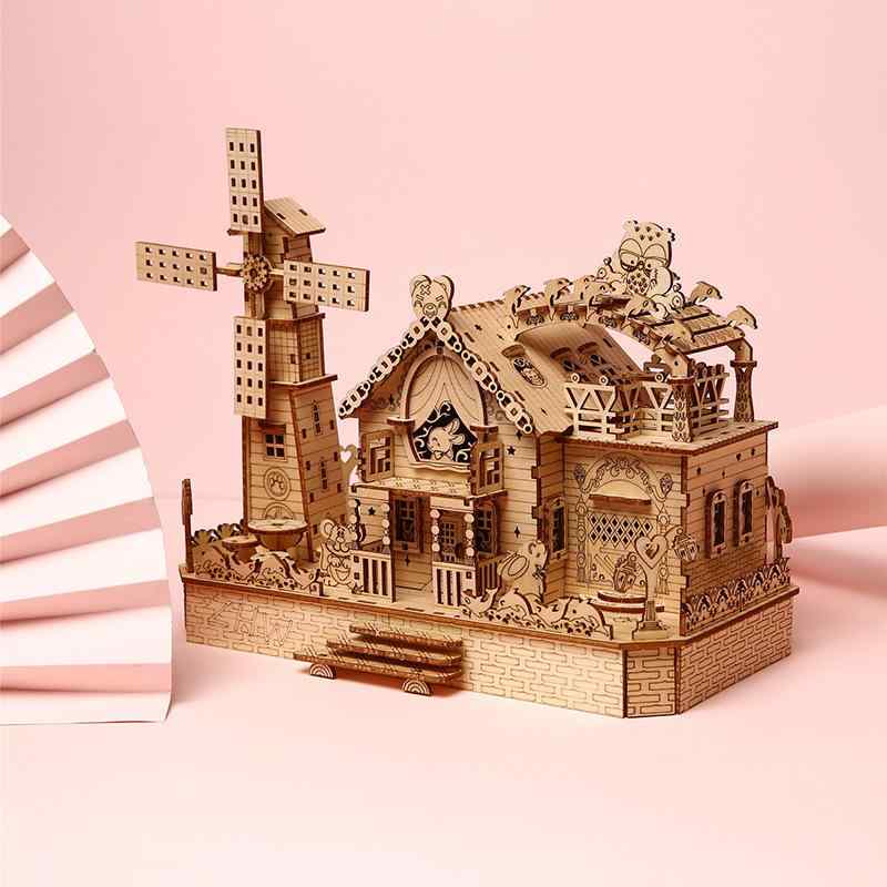 木製パズル 子供 キッズ 小学生 7歳以上 動物小屋 立体パズル 知育玩具 脳トレ 集中力 思考力 組み立て式 DIY クラフト 卓上 インテリア オブジェ かわいい