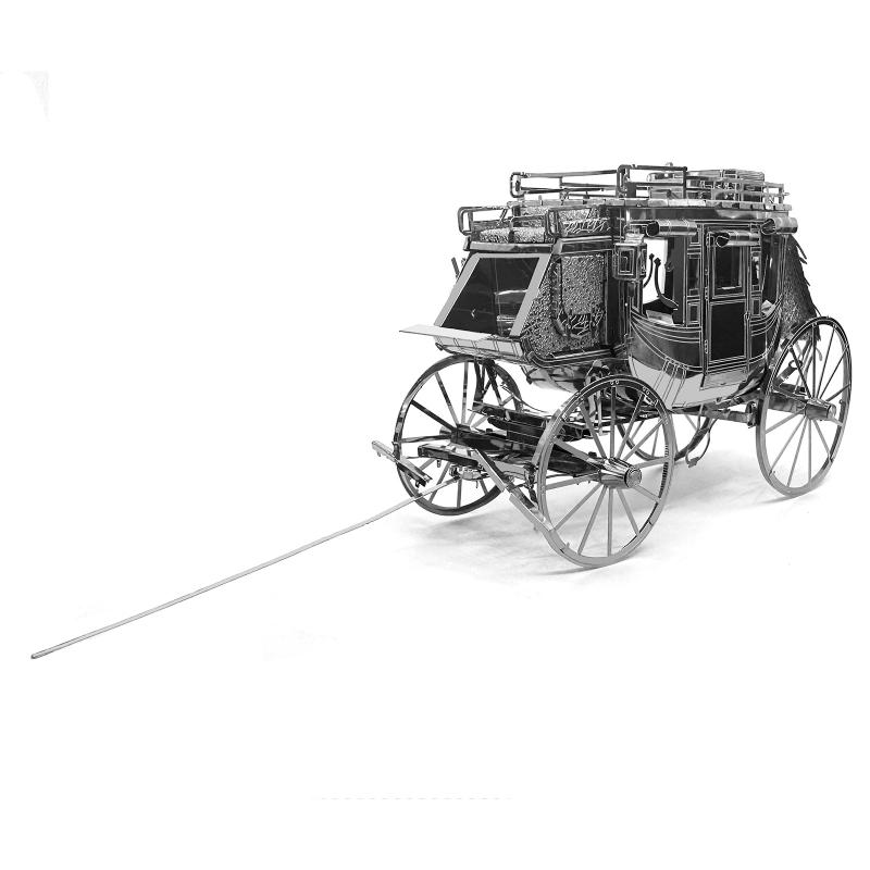 メタルパズル 大人向け 西部劇 ワイルドウエスト 馬車 3D 立体 組み立て式 金属製 DIY 空間認識力 思考..