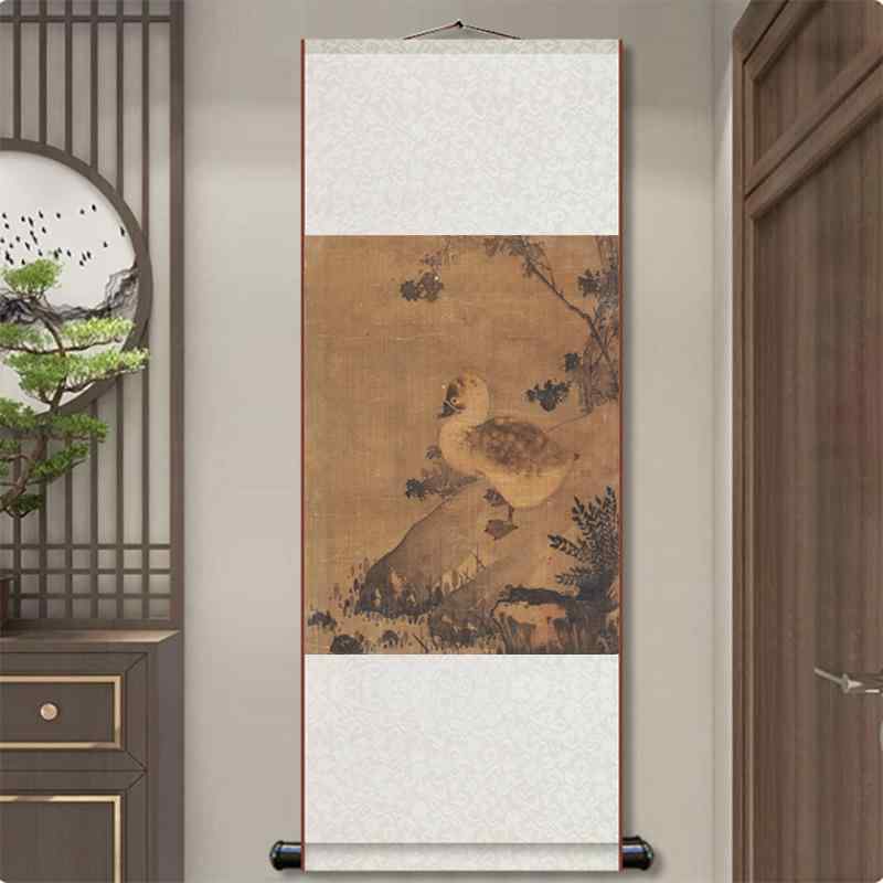 ・主な素材: シルク・カテゴリ: 掛け軸・テーマ: 山水画・表装: 手作業・制作方法: アートマイクロジェット印刷・バリエーション: 宋人小品01, 宋人小品02, 宋人小品03, 宋人小品04, 宋人小品05・サイズ: 30x80cm, 45x120cm, 60x150cm・スタイル: 新中国風・設置場所: 玄関・ジャンル: 中国画