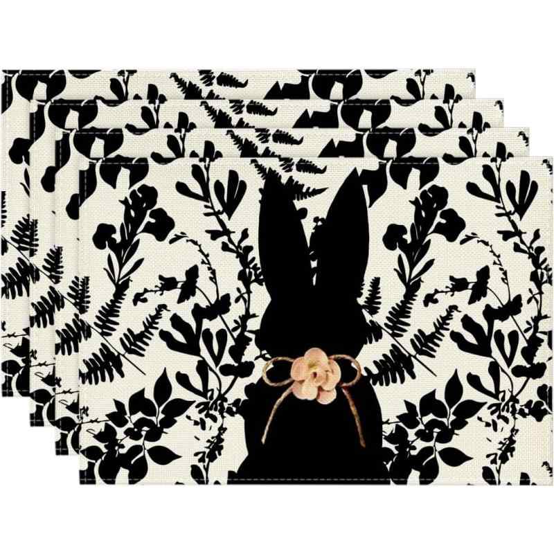 ランチョンマット イースター うさぎ 卵 にんじん柄 パーティー 食卓 キッチン ダイニング リビング 飾..