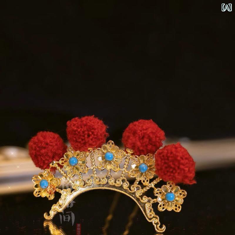 ヘアアクセサリー キッズ お正月 華やか かわいい 金元宝モチーフ 縁起物 ヘアクリップ ヘアピン ワイ..