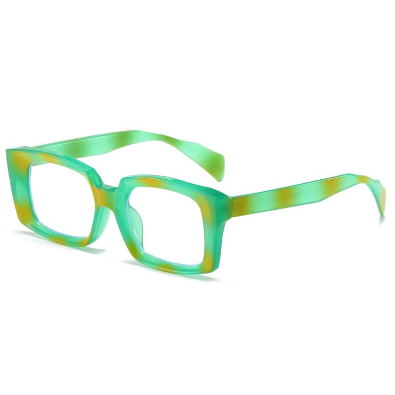 伊達メガネ 男女兼用 ユニセックス ブルーライトカット スクエア型 レトロ ファッション おしゃれ トレンド クール 大人 PC素材