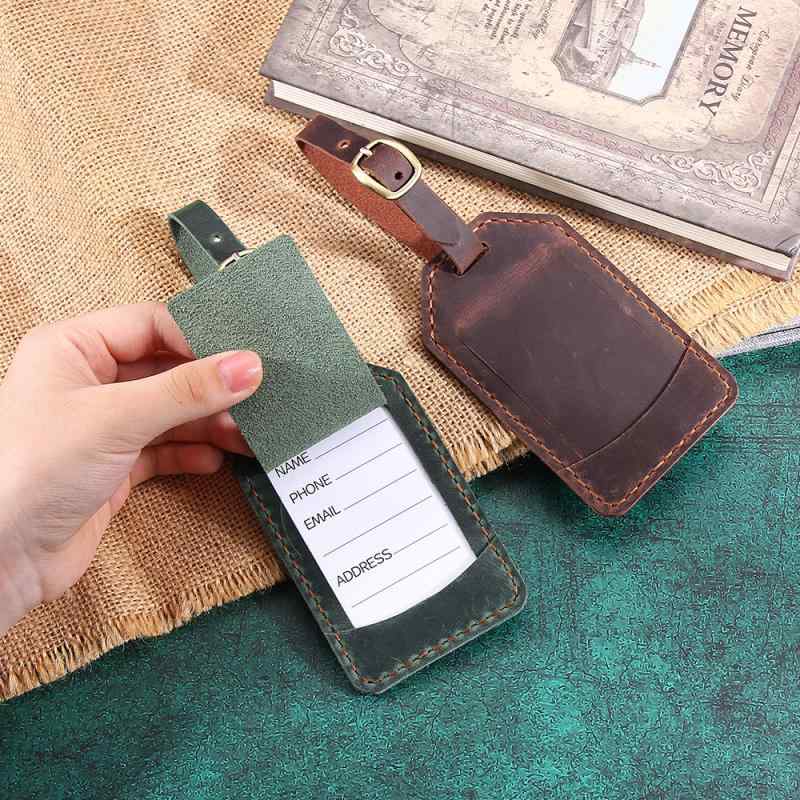 ラゲージタグ 本革 牛革 飛行機 搭乗券型 ユニークデザイン おしゃれ 旅行 トラベル スーツケース ネー..