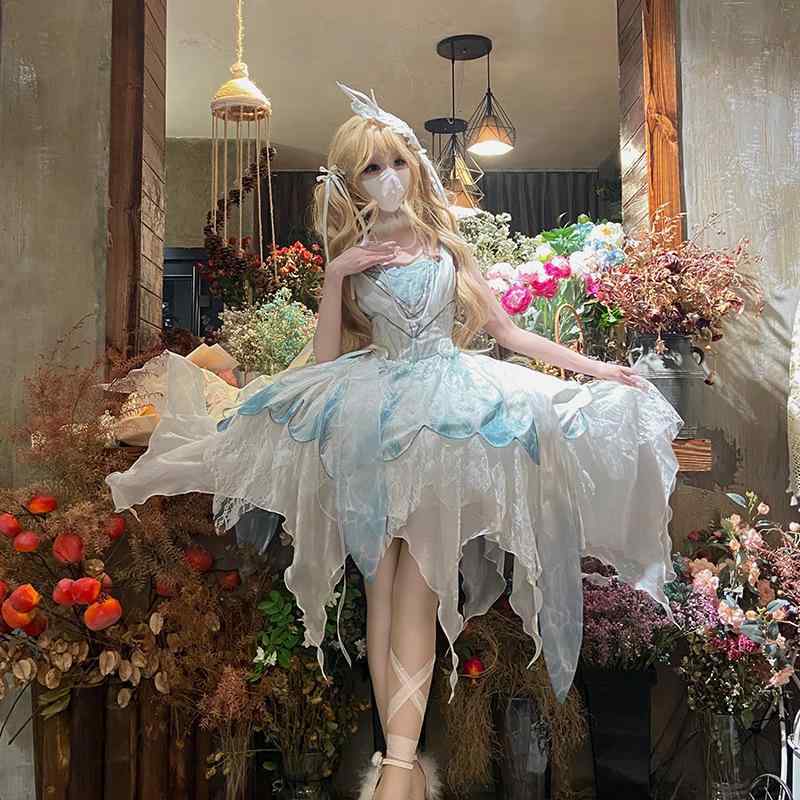 ワンピース レディース ヘリンボーン柄 ポリエステル ノースリーブ ミモレ丈 ジャンパースカート 白孔..