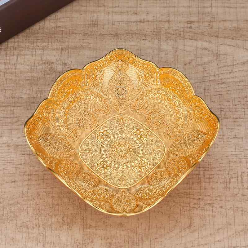 楽天モズラボフルーツ皿 金属製 高級感 おしゃれ ヨーロピアン リビング インテリア 家庭用 トルコ風 孔雀デザイン ゴールド シルバー 果物皿 お菓子皿 デザート皿 レトロ調 アンティーク調 Sサイズ