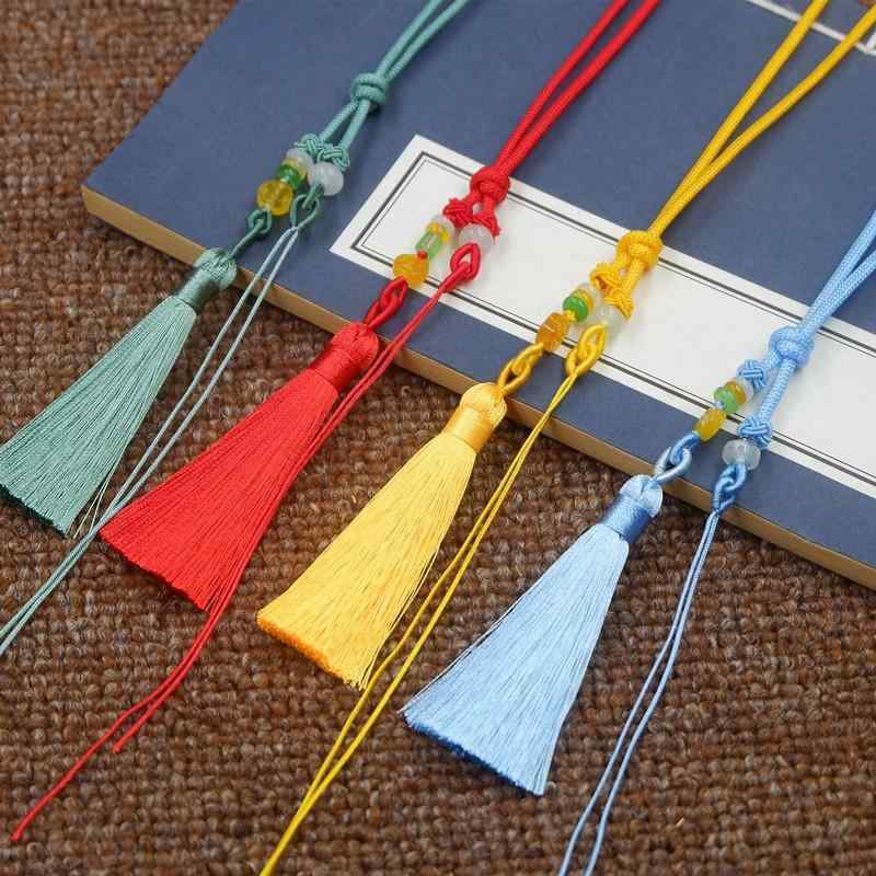 ストラップ 接触冷感 手編み ショート丈 ループタッセル キーホルダー バッグチャーム 飾り紐 ポリエステル 多色展開 小物装飾品(x2)