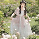 ワンピース レディース オリジナルデザイン 金魚柄 中国風 改良漢服ドレス エスニック 中華風 春夏 ポリエステル素材 パーティー イベント コスプレ 女性用