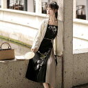 セットアップ レディース 軽量 速乾 チャイナドレス風 漢服 レトロ エスニック 対襟シャツ キャミソールドレス 蝶々花柄 オリジナルデザイン お出かけ デート 旅行 春夏