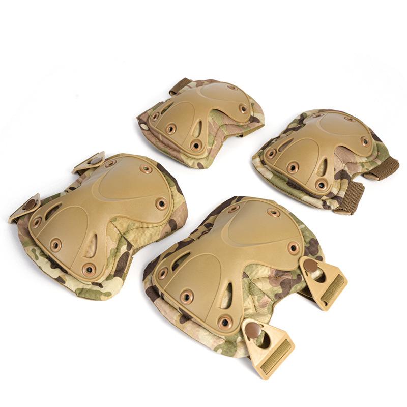 プロテクター メンズ 膝当て 肘当て リストガード 4点セット タクティカル ミリタリー 迷彩柄 サバイバ..