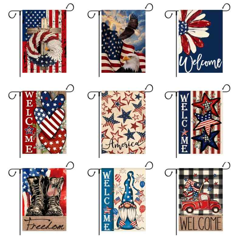 フラッグ アメリカ独立記念日 7月4日 屋外用 庭 ガーデン 装飾 耐久性 耐候性 ポリエステル製 イベント パーティー デコレーション 飾り 旗