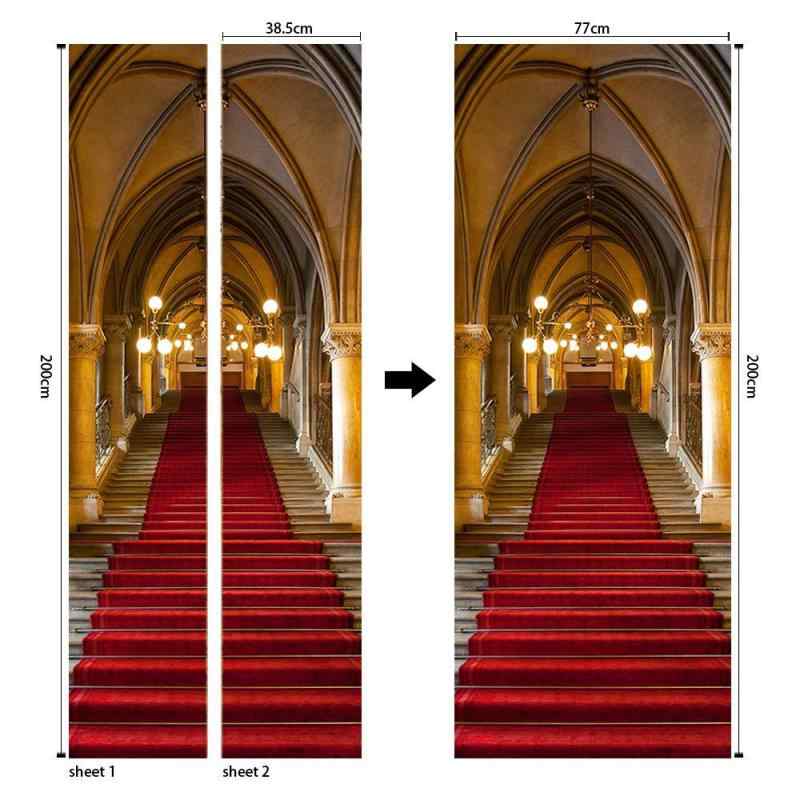 壁紙シール 防水 防油 防汚 防カビ 貼ってはがせる 3D 自己粘着 PVC ドア用 高精細 クラシック レトロ アンティーク調 おしゃれ リビング 玄関 キッチン バスルーム 店舗 リフォーム DIY