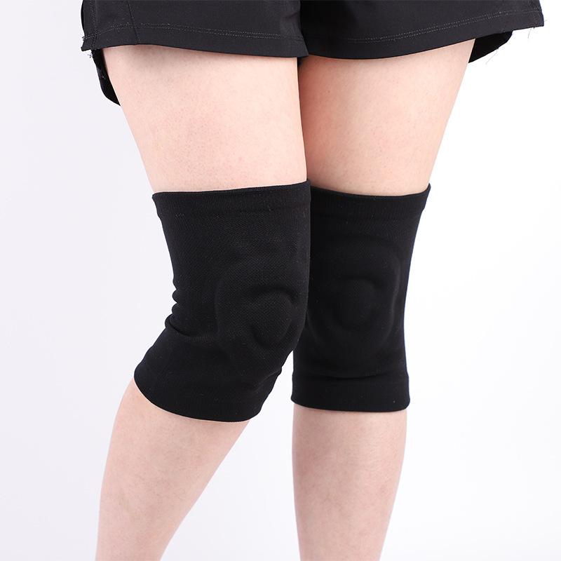 膝サポーター 男女兼用 シリコン 滑り止め 衝撃吸収 関節保護 通気性 ナイロン 薄手 軽量 ダンス ラン..