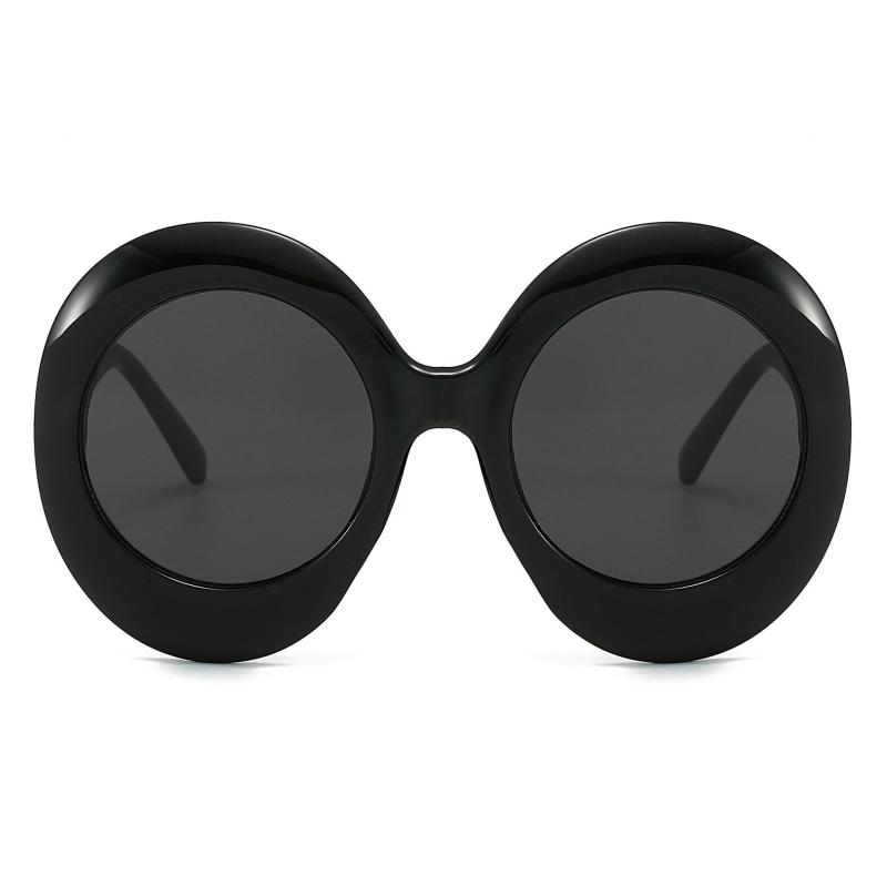 サングラス レディース オーバーサイズ オーバル UV400カット 軽量PC素材 個性派 欧米スタイル ヒップ..