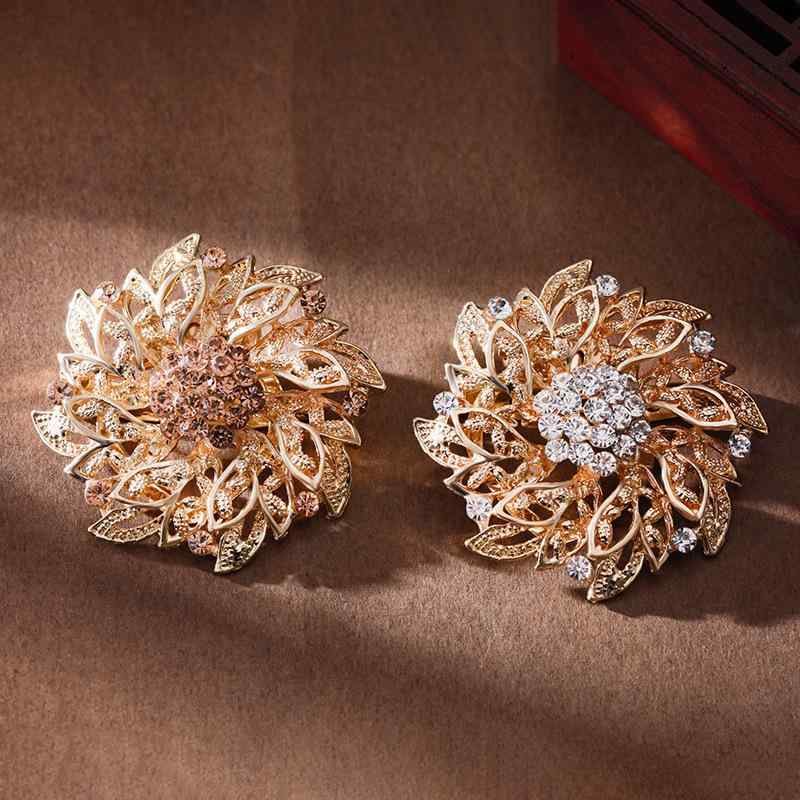 ブローチ レディース ラインストーン エレガント 上品 高級感 スカーフクリップ 多機能 ファッション ..