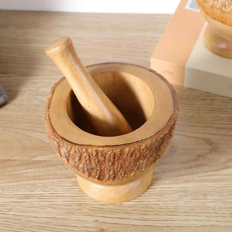 すり鉢 すりこぎ セット タイ製 天然木 手動 多機能 キッチン用品 ニンニク潰し器 離乳食 薬味 スパイ..