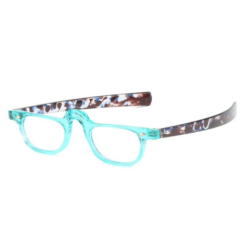 メガネフレーム メンズ レディース 防ブルーライト 軽量 PC素材 個性的 ユニーク スクエア フルリム ヒョウ柄 クリア 透明 青 黒 欧米風 ストリート ファッション