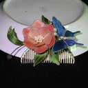 髪飾り かんざし 絹 フィリグリー ベルベット花 蝶 牡丹 山茶花 パール アンティーク調 漢服 チャイナドレス 和装 結婚式 成人式 卒業式 浴衣 着物(x2...