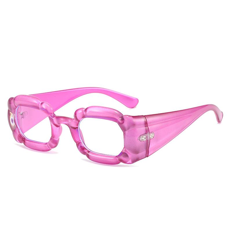 伊達メガネ レディース ブルーライトカット 小顔効果 スクエア ボリューム感 ヒップホップ 個性的 ファッション ストリート インフルエンサー