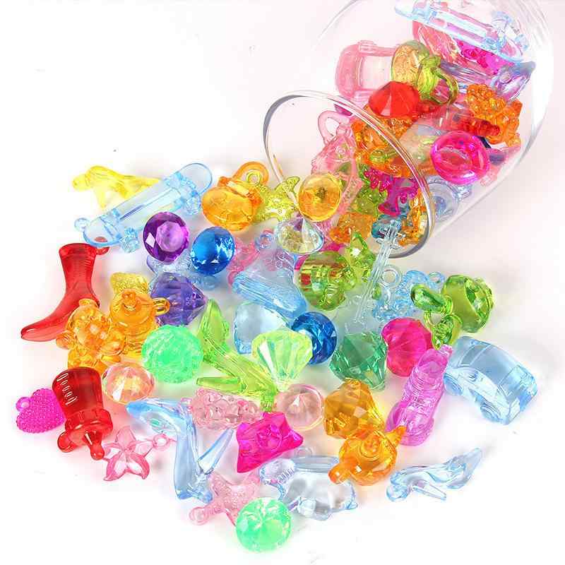 バラビーズ 透明アクリル カラフル フェイククリスタル 動物 乗り物 キャラクター ミックス DIY 手芸 ..