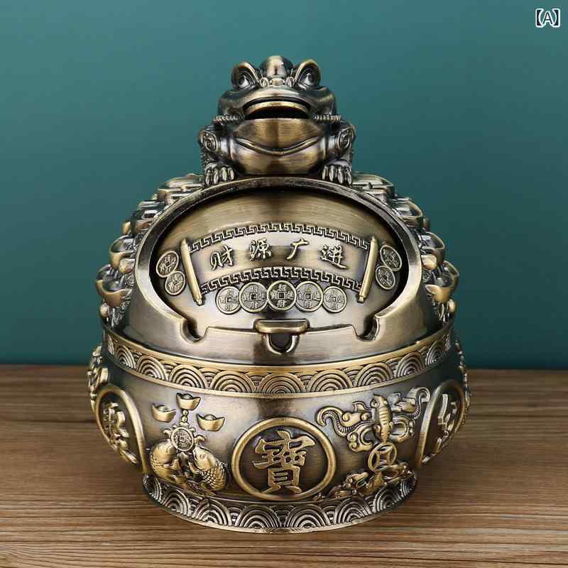 灰皿 蓋付き 飛散防止 ヨーロピアン レトロ 家庭用 リビング オフィス レストラン モダン ライトラグジュアリー 置物 インテリア