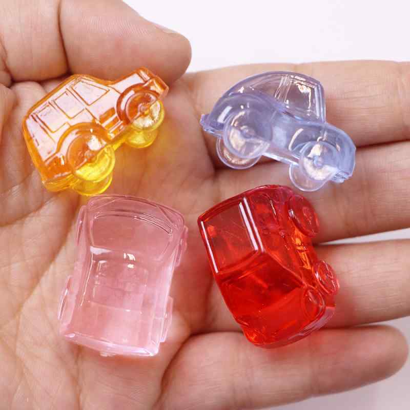 ルースビーズ 透明 アクリル カラフル クリスタル風 車型 ジープ カプセルトイ クレーンゲーム 景品 キ..