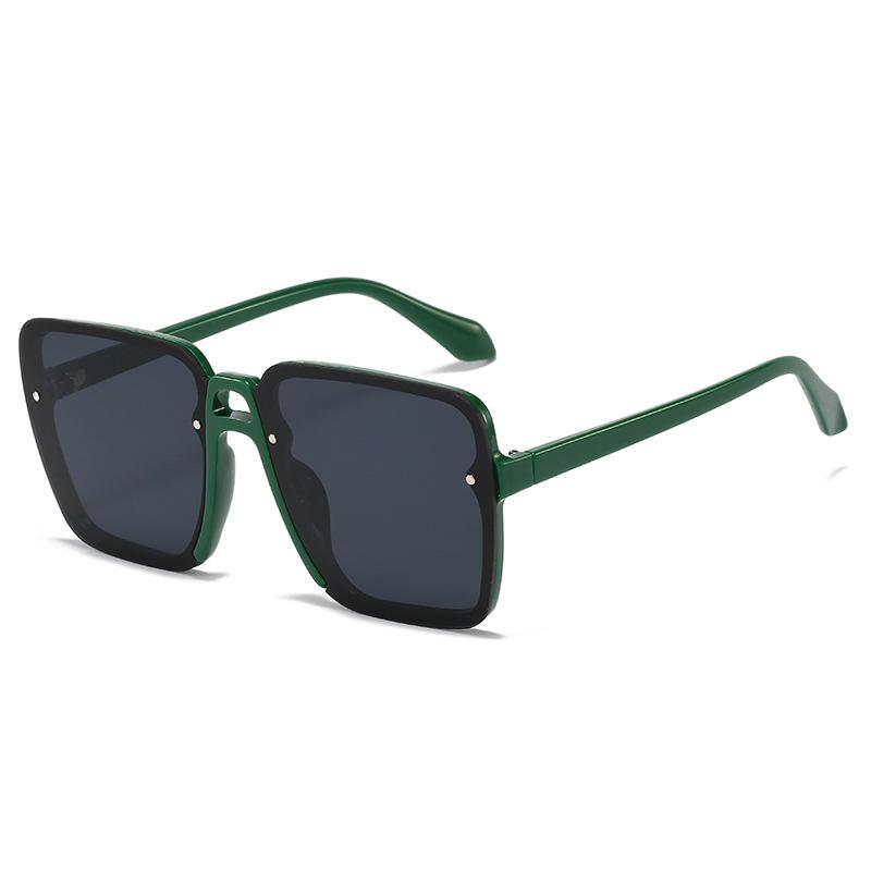 サングラス UV400カット リムレス スクエア PC素材 ファッション おしゃれ インフルエンサー 男女兼用 紫外線対策 春夏 旅行 ドライブ レジャー カジュアル ストリート