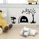 ウォールステッカー かわいい ねずみ 壁穴 漫画風 貼るだけ 簡単 剥がせる 防水 PVC おしゃれ リビング 寝室 書斎 子供部屋 玄関 壁面 デコレーション シール