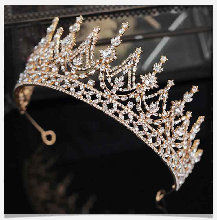 ティアラ ヘッドドレス レディース 女性用 バロック調 ヨーロピアンデザイン 上品 エレガント 豪華 華やか キラキラ ラインストーン 合金製 電気メッキ加工 ...