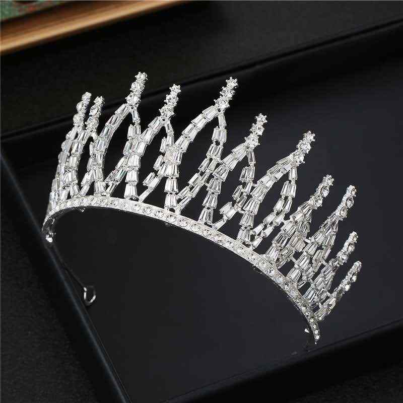 ヘアアクセサリー レディース ティアラ ブライダル ウェディング 結婚式 披露宴 エレガント 高級感 ナチュラル 華やか 合金製 電気メッキ加工