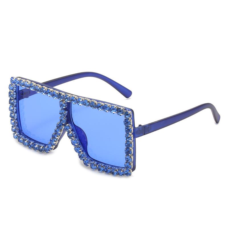 サングラス キッズ 子供用 親子ペア UV400カット 紫外線対策 軽量 ジルコニア付き 個性派 ユニーク スクエア型 バイカラー カラフル かわいい おもしろ フルフレーム ファッション小物