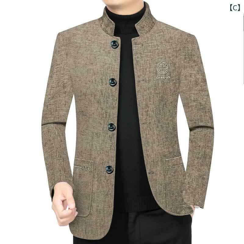 コート メンズ 秋 ウール混紡 メルトン 中綿入り 厚手 スタンドカラー シングルブレスト 無地 シワになりにくい ビジネス カジュアル 通勤 レギュラーフィット パッチポケット 大人向け 多色展開