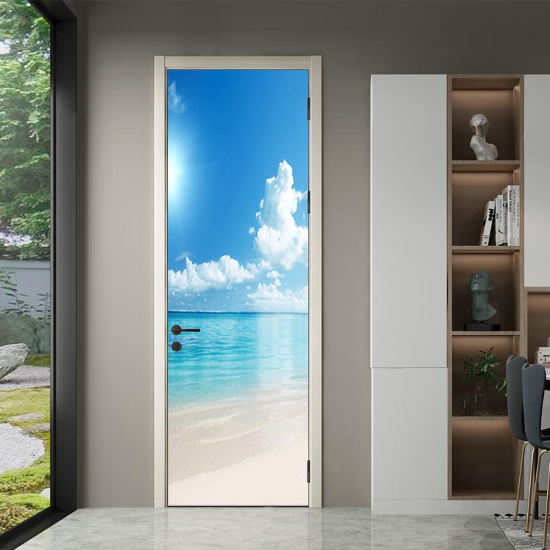 ウォールステッカー ドアステッカー 壁紙シール 防水 貼るだけ 簡単 自己粘着 DIY リメイクシート PVC..